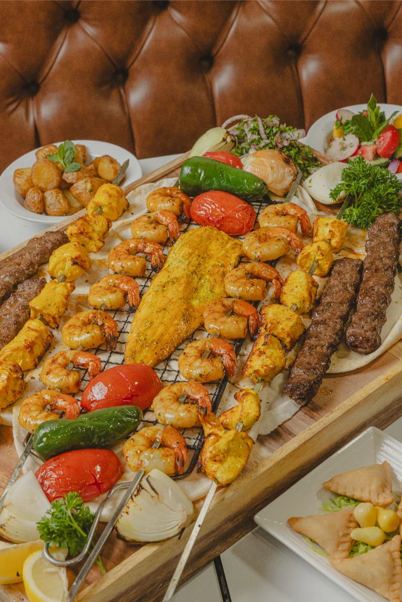 lebanese garden kabob platter