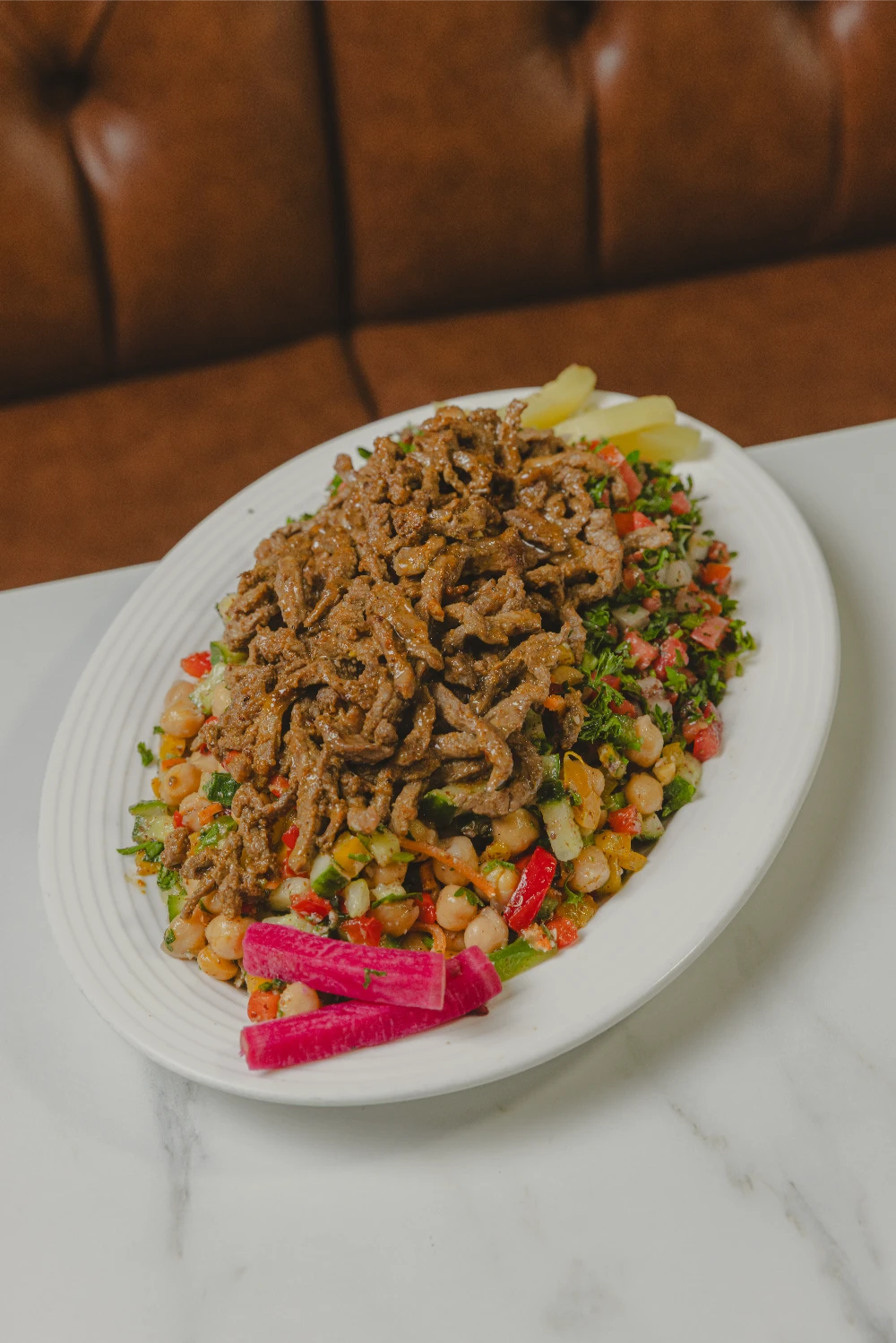 Grilled Beef Shawarma Salad
